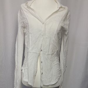 Lucky Brand Off-White Button-Down Shirt